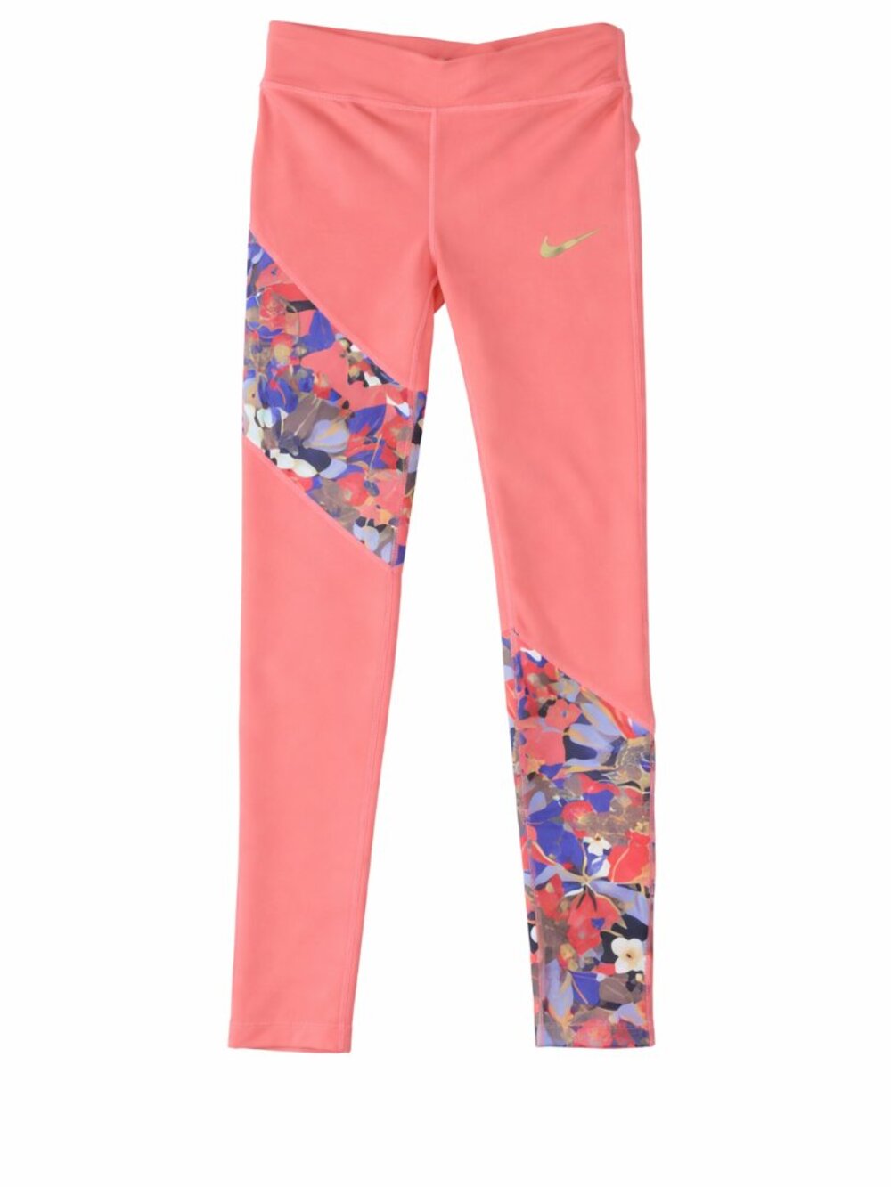 Nike Kids' Coral And Floral Leggings, Size Medium